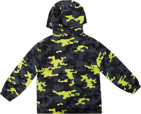 ESTAMICO Boys' Fashion Fleece Jackets Kids Winter Hooded Coat Windproof Rain Resistant Windbreaker in Saudi Arabia