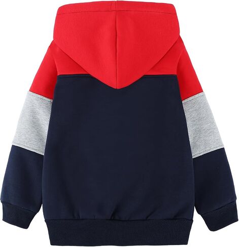 Gihuo Unisex Boy's Girl's Hoodie Sherpa Lined Jacket Zip Up Fleece Hooded Sweatshirt Winter Warm Coat Outerwear 4-12Y in Kuwait