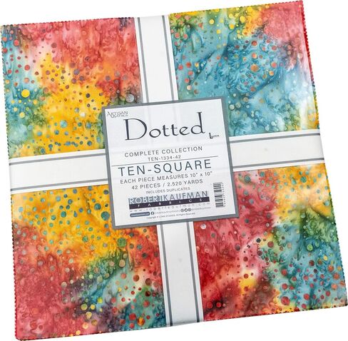 Lunn Studios Artisan Batiks Dotted 42 10-inch Squares Layer Cake Robert Kaufman TEN-1334-42 in Saudi Arabia