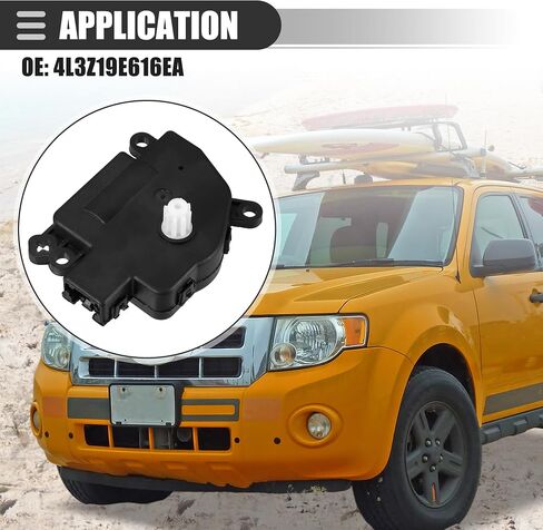 بديل مشغل مزيج باب الهواء لسخان السيارة من Motoforti، لسيارة Ford Escape 2008-2012، معدن بلاستيكي، رقم 4L3Z19E616EA، أسود، قطعتين in Saudi Arabia