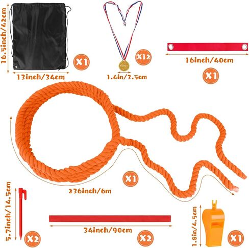 Hxezoc Field Day Tug of War Rope for Kids and Adults, Outdoor Lawn Yard Family Reunion Birthday Games, Team Building Games for Carnival Party, Outside Backyard Camping Picnic Party, School Party in Saudi Arabia