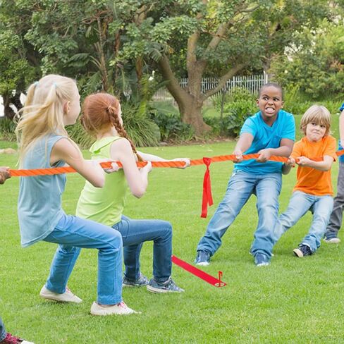 Hxezoc Field Day Tug of War Rope for Kids and Adults, Outdoor Lawn Yard Family Reunion Birthday Games, Team Building Games for Carnival Party, Outside Backyard Camping Picnic Party, School Party in Saudi Arabia