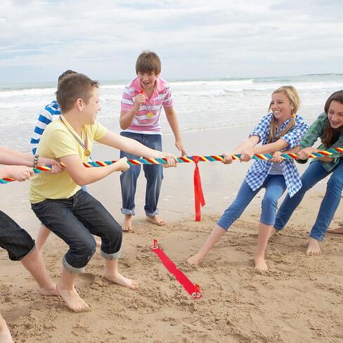Hxezoc Field Day Tug of War Rope for Kids and Adults, Outdoor Lawn Yard Family Reunion Birthday Games, Team Building Games for Carnival Party, Outside Backyard Camping Picnic Party, School Party in Saudi Arabia