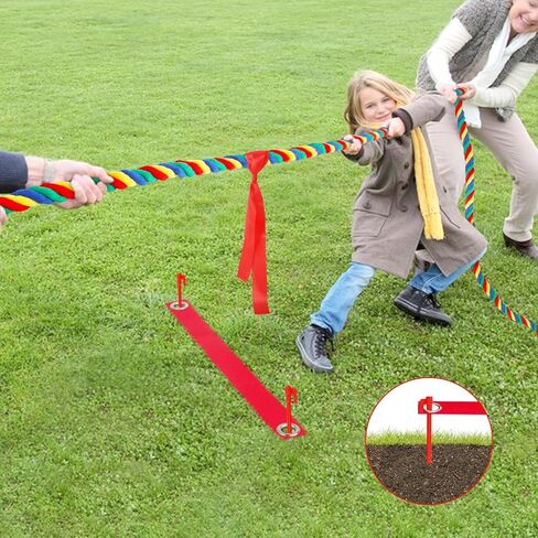 Hxezoc Field Day Tug of War Rope for Kids and Adults, Outdoor Lawn Yard Family Reunion Birthday Games, Team Building Games for Carnival Party, Outside Backyard Camping Picnic Party, School Party in Saudi Arabia