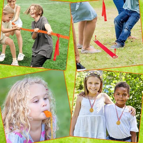 Hxezoc Field Day Tug of War Rope for Kids and Adults, Outdoor Lawn Yard Family Reunion Birthday Games, Team Building Games for Carnival Party, Outside Backyard Camping Picnic Party, School Party in Saudi Arabia