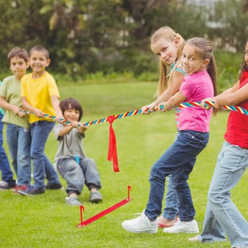 Hxezoc Field Day Tug of War Rope for Kids and Adults, Outdoor Lawn Yard Family Reunion Birthday Games, Team Building Games for Carnival Party, Outside Backyard Camping Picnic Party, School Party in Saudi Arabia