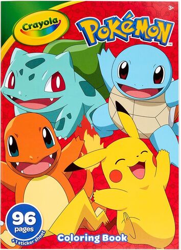Crayola Pokemon Coloring Book, 96 Coloring Pages, Gift for Kids 3, 4, 5, 6 in Saudi Arabia