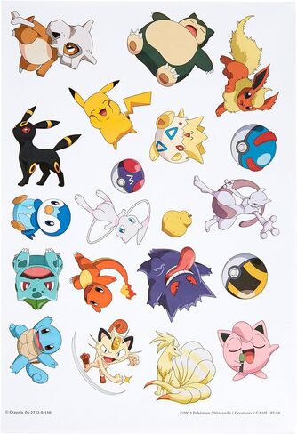 Crayola Pokemon Coloring Book, 96 Coloring Pages, Gift for Kids 3, 4, 5, 6 in Saudi Arabia