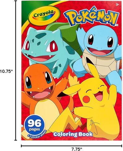 Crayola Pokemon Coloring Book, 96 Coloring Pages, Gift for Kids 3, 4, 5, 6 in Saudi Arabia