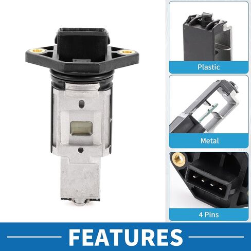 MAF Sensor No.021906462A MAF Mass Air Flow Sensor for Volkswagen EuroVan V6 2.8L SOHC 1997-2000 Plastic Metal Black in Saudi Arabia