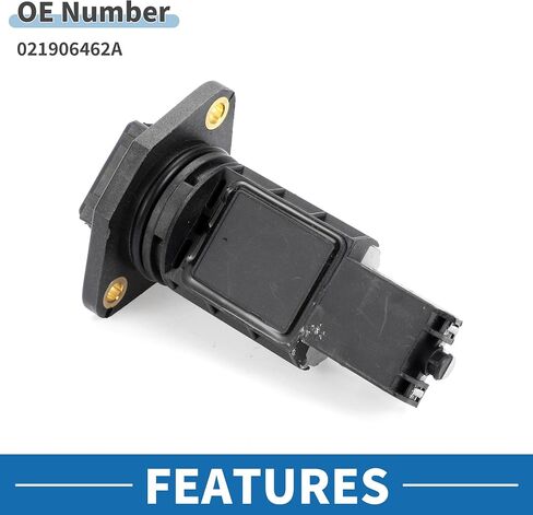 MAF Sensor No.021906462A MAF Mass Air Flow Sensor for Volkswagen EuroVan V6 2.8L SOHC 1997-2000 Plastic Metal Black in Saudi Arabia