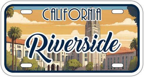 ملصق Riverside City California - ملصق لوحة الترخيص ملصق فينيل مقاوم للماء لمصد السيارة والكمبيوتر المحمول وزجاجة المياه والجدار والنافذة، مقاس - 5 بوصات in Kuwait