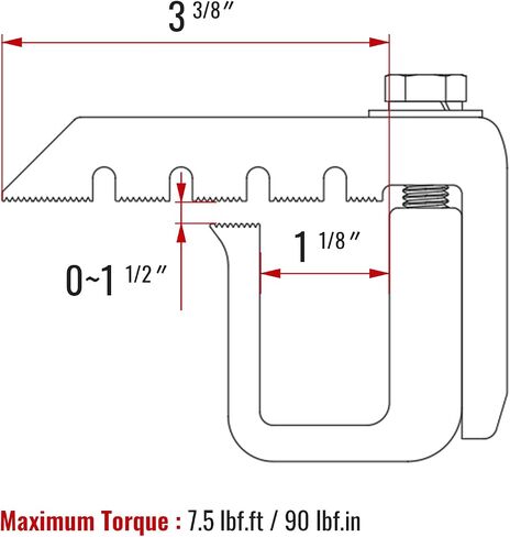 AA-Racks P-AC-10 Aluminum Mounting Clamps Truck Cap Topper Camper Shell for Ford Super Duty Trucks F-250 F-350, Set of 4 - Black in Kuwait
