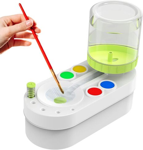Brush Rinser Water Paint Cleaner - Paint Brush Rinser for Acrylic Watercolor Palette Water-Based Paints,Green in Saudi Arabia