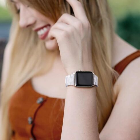 GEAK Compatible with Resin Apple Watch Band 40mm 38mm 41mm Women Men, Light Stylish Resin Bracelet iWatch Replacement Bands with Stainless Steel Buckle for iWatch Series 9/8/7/6/5/4/3/2/1/SE Colorful in Kuwait