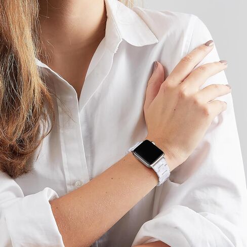 GEAK Compatible with Resin Apple Watch Band 40mm 38mm 41mm Women Men, Light Stylish Resin Bracelet iWatch Replacement Bands with Stainless Steel Buckle for iWatch Series 9/8/7/6/5/4/3/2/1/SE Colorful in Kuwait