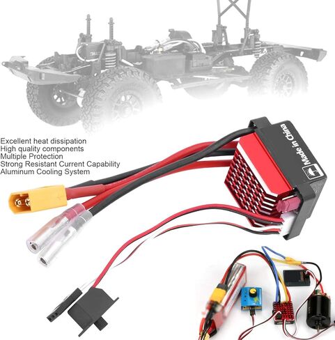 360A Electronic Speed Controller, RC Crawler Car Bidirectional Brushed Waterproof ESC RC Car Off Road Truck RC Boat (XT60 Plug) in Kuwait
