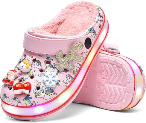 Kids' Boys Girls LED Clogs Cute Garden Shoes Cartoon Slides in Kuwait