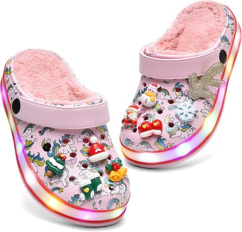 Kids' Boys Girls LED Clogs Cute Garden Shoes Cartoon Slides in Kuwait