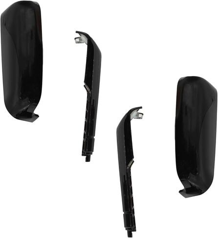 Black/Chrome Top&Side Mirror Covers Compatible with Silverado Sierra 2500 3500 HD 2020-2023 (Black) in Kuwait