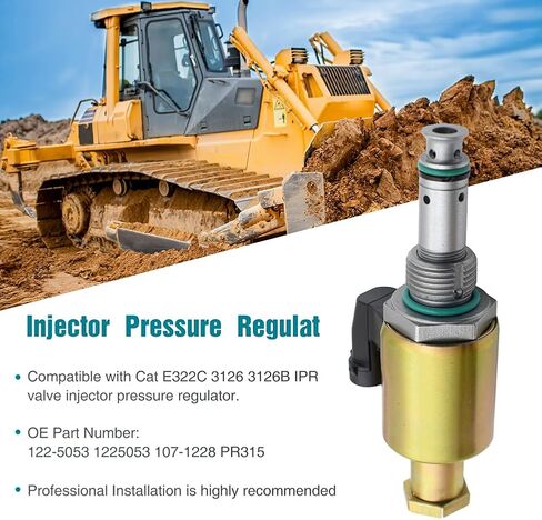 1225053 122-5053 Oil Pump Solenoid Valve Compatible with CAT E322C 3126 3126B IPR Valve Injector Regulator,Oil Pump Solenoid Valve Compatible with Caterpillar 3126B 3126 3116 107-1228, PR315 in Kuwait