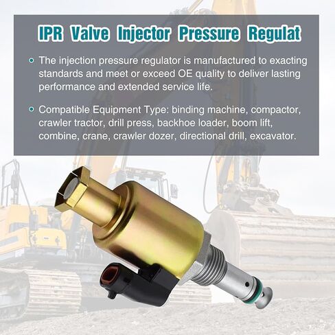 1225053 122-5053 Oil Pump Solenoid Valve Compatible with CAT E322C 3126 3126B IPR Valve Injector Regulator,Oil Pump Solenoid Valve Compatible with Caterpillar 3126B 3126 3116 107-1228, PR315 in Kuwait