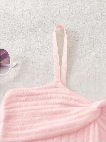 SHENHE Girl's Twist Knot Ribbed Knitwear Tank Top Sleeveless Slim Fit Cute Sweater in Saudi Arabia