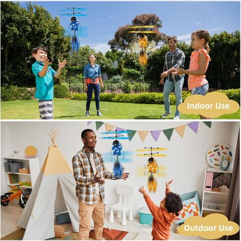 Flying Toys for Boys, Drones Toys for Ages 8-13 USB Charging, Induction Helicopter Hand Controlled with LED Light, Flying Orb Ball Indoor Outdoor Boys Girls Gifts 6-8 9 10 11 12+ Years Old - Blue in Saudi Arabia