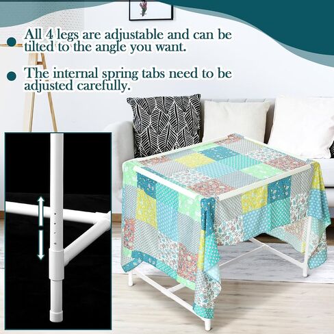 إطار لحاف CroBlissful، إطار أرضية لحاف، إطار غرز متقاطعة، حامل لحاف اللحف، حامل أرضية تطريز قابل للتعديل لتطريز اللحف، إبرة لكمة متقاطعة، حرير in Saudi Arabia
