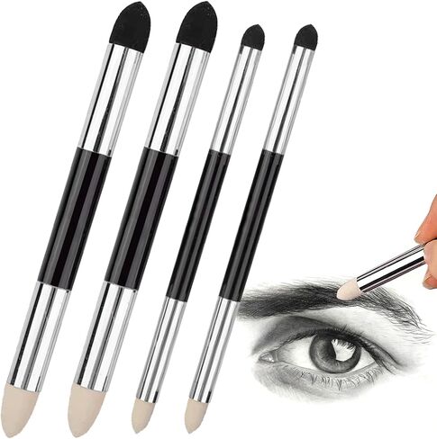 12Pcs Sketch Blending Sponge Pens, Double Headed, Washable & Reusable, Blending Stump Drawing Art Blenders for Artists, Student, Ideal for Highlighting, Shadowing, Detailing, and Correcting Drawings in Saudi Arabia