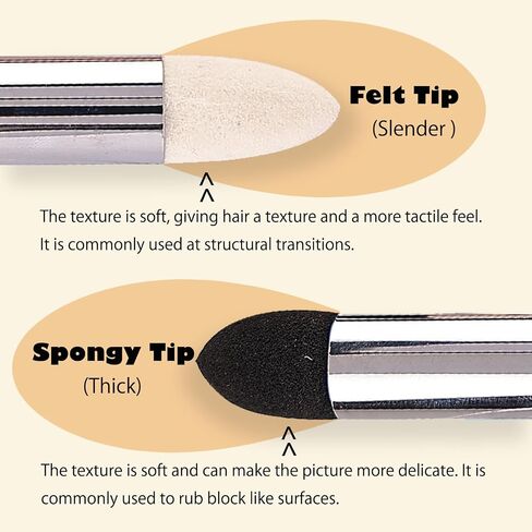 12Pcs Sketch Blending Sponge Pens, Double Headed, Washable & Reusable, Blending Stump Drawing Art Blenders for Artists, Student, Ideal for Highlighting, Shadowing, Detailing, and Correcting Drawings in Saudi Arabia