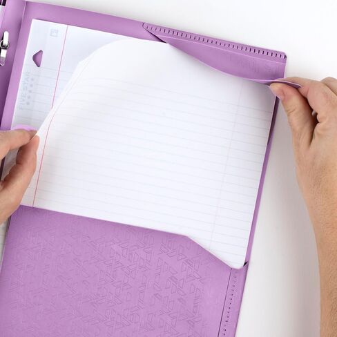 Five Star 2 Pocket Folder, Stay-Put Folder, Plastic Colored Folders with Pockets & Prong Fasteners for 3-Ring Binders, Great for Home School Supplies & Home Office, 11" x 8-1/2, Black (72113) in Saudi Arabia