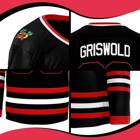Griswold Youth #00 Movie Hockey Jersey – Stitched Letters & Numbers Authentic Fan Apparel Breathable Polyester S-XL Kids in Kuwait