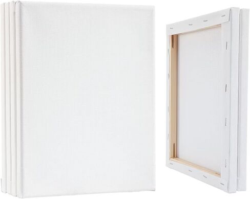4 Pack 11 x 14 inch Artistry Canvas Boards Cotton Stretched Canvas 5/8 Inch Profile for Beginners and Artists for Artists Painting, Acrylic and Oil Painting in Saudi Arabia