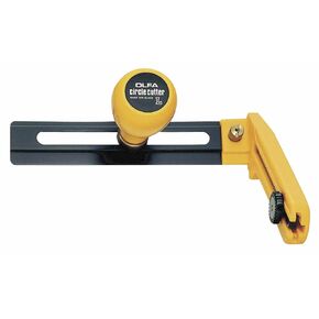 OLFA Heavy Duty Circle Cutter (CMP-2) - Adjustable Compass Style Rotary Circle Cutter for Cutting Circles 3 to 12 Inches in Diameter, Replacement Blades: OLFA LB-10B, LBB-10B, & L-SOL-10B Blades