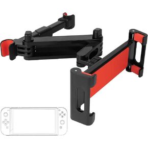 حامل مسند رأس السيارة من Geekria، حامل مسند رأس بزاوية قابلة للتعديل متوافق مع Nintendo Switch/Switch OLED/Switch Lite، ملحقات الألعاب حامل عالمي للمقعد الخلفي للسيارة in Kuwait