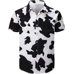 Men's Animal Print Novelty Button Down Hawaiian Shirt, S-4XL