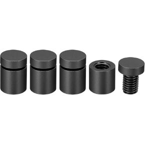 PATIKIL 1/2 x 0.9 inch Sign Standoff Screws, 4 Pcs Stainless Steel Wall Standoff Mounting Hardware Advertising Glass Nail for Hanging Acrylic Picture Frame Acrylic Panel, Black