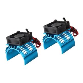SAFIGLE 2pcs 1/10 Car 540/550 Brush Motor Heat Sink System with Cooling Fan - Efficient Temperature Control for Enhanced Performance CPU Cooler Airbrush Airbrush Kit Air Compressor Fans