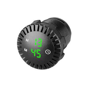 Waterproof 12V/24V Auto Car Boat Motorcycle 24hours for Touch Digital Clock LED Display SUV Panel Electronic Clo Large Digital Clock for Seniors, Green