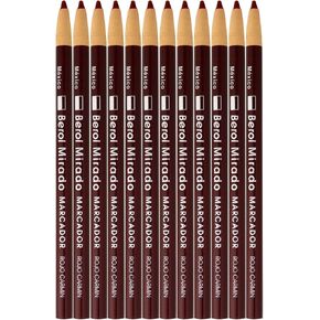 Berol Mirado Peel Off China Markers, Red, Dozen - 19409