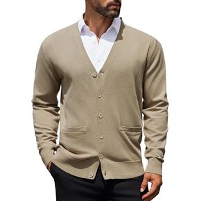 COOFANDY Mens Cardigan Sweaters Long Sleeve V Neck Cardigans Lightweight Knitted Button Down Sweaters with Pockets in Saudi Arabia