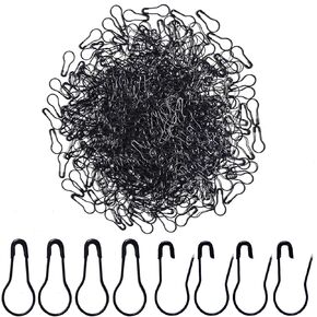 500Pcs Black Bulb Pins 0.8" Gourd Safety Pin Metal Calabash Pins Clothing Tag Pins for Craft Project, Home Accessories