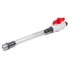 Sunoco Utility Jug Hose, Filler Hose, 15 in Long, Screw-On, Cap, Plastic Shutoff Valve, Plastic/Vinyl, Clear/White, Sunoco Utility Jug Caps, Each
