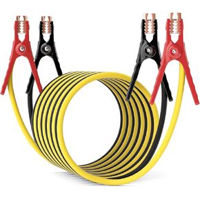 Jumper Cables for Car, Heavy Duty Automotive Booster Cables for Car, SUV and Trucks Battery, for Jump Starting Dead or Weak Batteries with Carry Bag, Gloves, Brushes(6 Gauge 16 Feet)