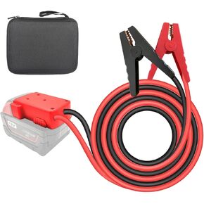 مشابك كابلات VRZSEPJumper لبطارية Milwaukee M18، كابلات معززة للسيارات المحمولة 18 فولت، 8 AWG X 5.9 قدم، أحمر/أسود