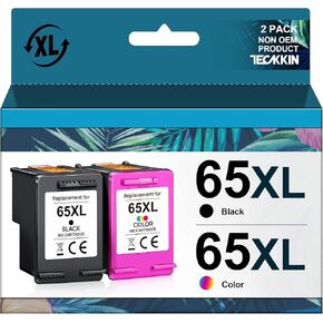 64XL Ink Cartridge Combo Pack Replacement for HP Ink 64 HP 64XL Works with HP Envy Photo 7855 7858 7155 6252 7800 7100 Envy Inspire 7255e 7955e 7958e 7900e Tango Series Printer (1 Black, 1 Tri-Color)