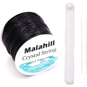 Elastic String Cord for Jewelry Making Bracelet Beading Thread,Stretchy String for Bracelets with 2 Pcs Beading Needles Beading Cord Clear 0.8mm