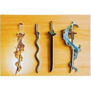 Original Nichirin Slayer Swords Hard Enamel Lapel Brooch Backpack Pin -Leather Jewelry Pouch Available