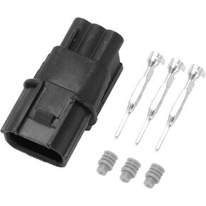Ignition Coil Connector Plug for Honda for Acura/Inner Male Wire Terminal Connector/Waterproof Plastic 1mm Series / 1 Set Black 3 Pin